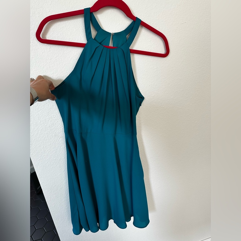 Blue A Line Mini Dress